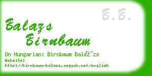 balazs birnbaum business card